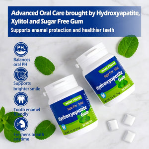 Sugar Free Gum with Hydroxyapatite & Xylitol for Fresh Breath, Mint