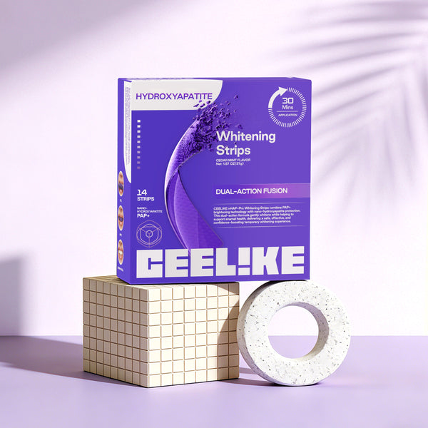 CEELIKE nHAP-Pro Whitening Strips with Nano-Hydroxyapatite Dual-Action Brightening Care