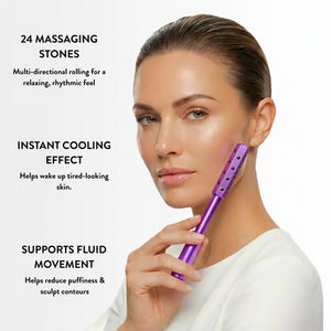 UpLift Facial Massaging Beauty Roller with 24 Stones for De-Puffing