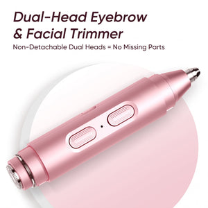 2 in 1 Facial & Eyebrow Hair Trimmer for Women, LED, Painless