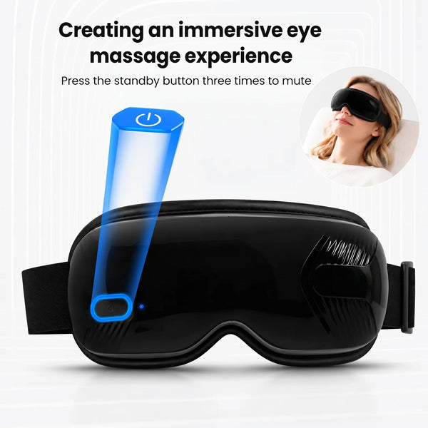 Eye Massager with Heat & Bluetooth Music, 5 Modes for Relaxation