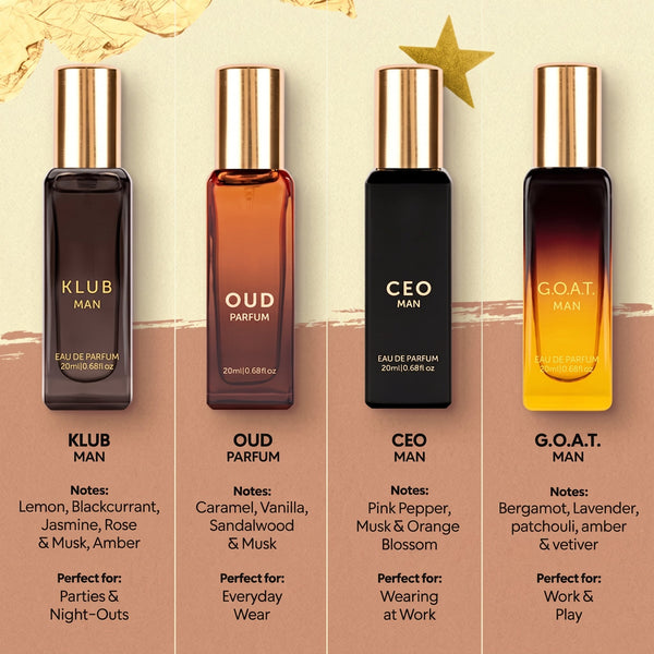 Him & More Set, 8 in 1 Men's Perfume Gift Set, Long-Lasting EDP