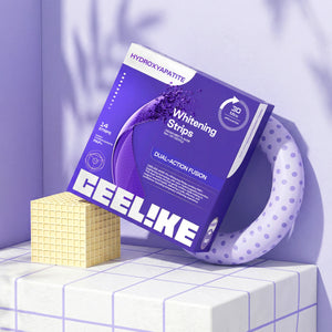CEELIKE nHAP-Pro Whitening Strips with Nano-Hydroxyapatite Dual-Action Brightening Care