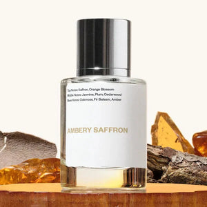Ambery Saffron Eau de Parfum featuring Warm Spicy Woody Notes, Vegan