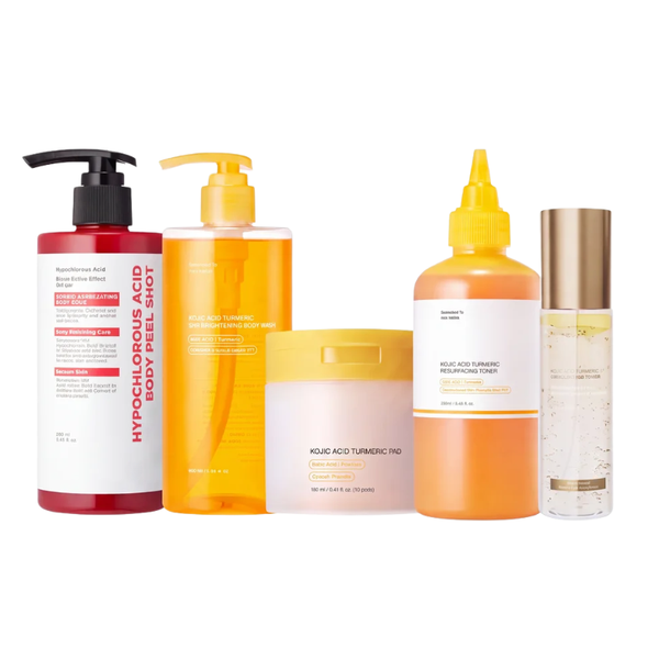 Smooth & Clear Body Care Set with Kojic Acid and Turmeric for Glow Skin