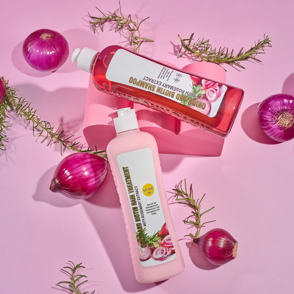 Onion Biotin & Rosemary Shampoo + Treatment Set for Thicker, Fuller Hair