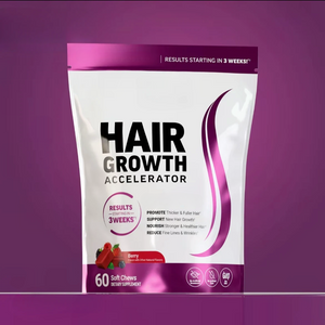 Hair Growth Accelerator Biotin Supplement featuring Zinc and Veggie Caps & Soft Chews