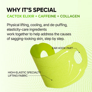 Cactox De-Puffing Pore Tox Mask Set with Caffeine for Puffiness and Pores