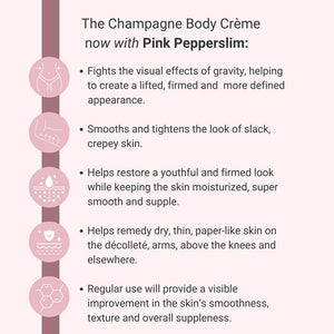 Champagne Firming Body Cream — Luxe-Lift Complex & Pink Pepperslim Firming Formula