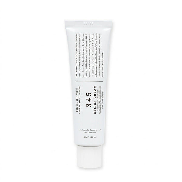 345 Relief Cream Ceramide Moisturizer with Niacinamide for Sensitive Skin & Blemishes