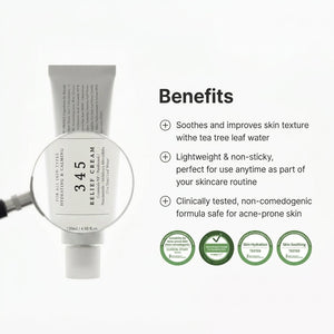 345 Relief Cream Ceramide Moisturizer with Niacinamide for Sensitive Skin & Blemishes