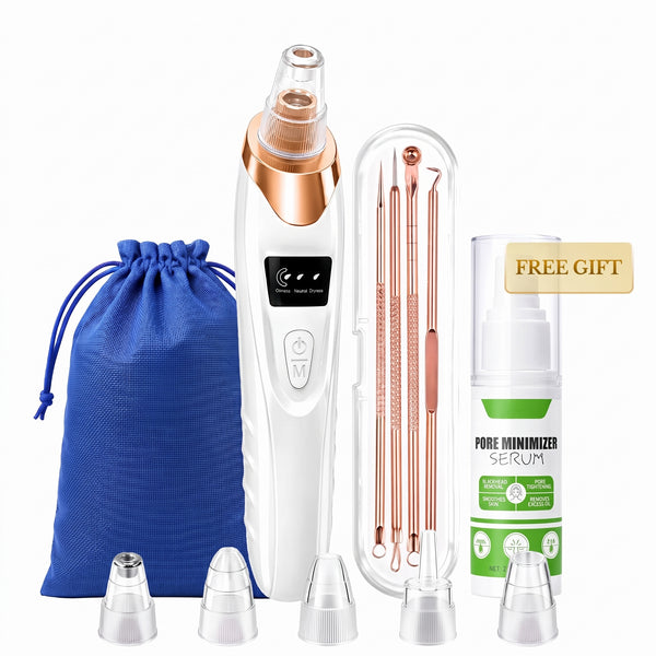 Blackhead Remover Pore Vacuum, USB Rechargeable, 3 Suction Levels