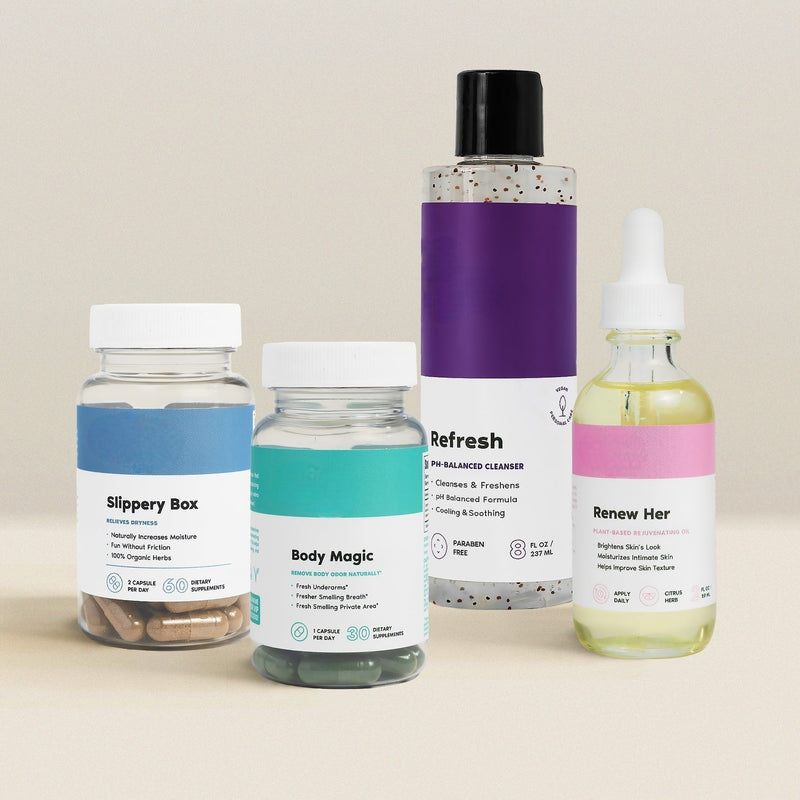 Her Fantasy Starter Kit with Feminine Wash, Skin Oil and Plant-Based Wellness Supplements