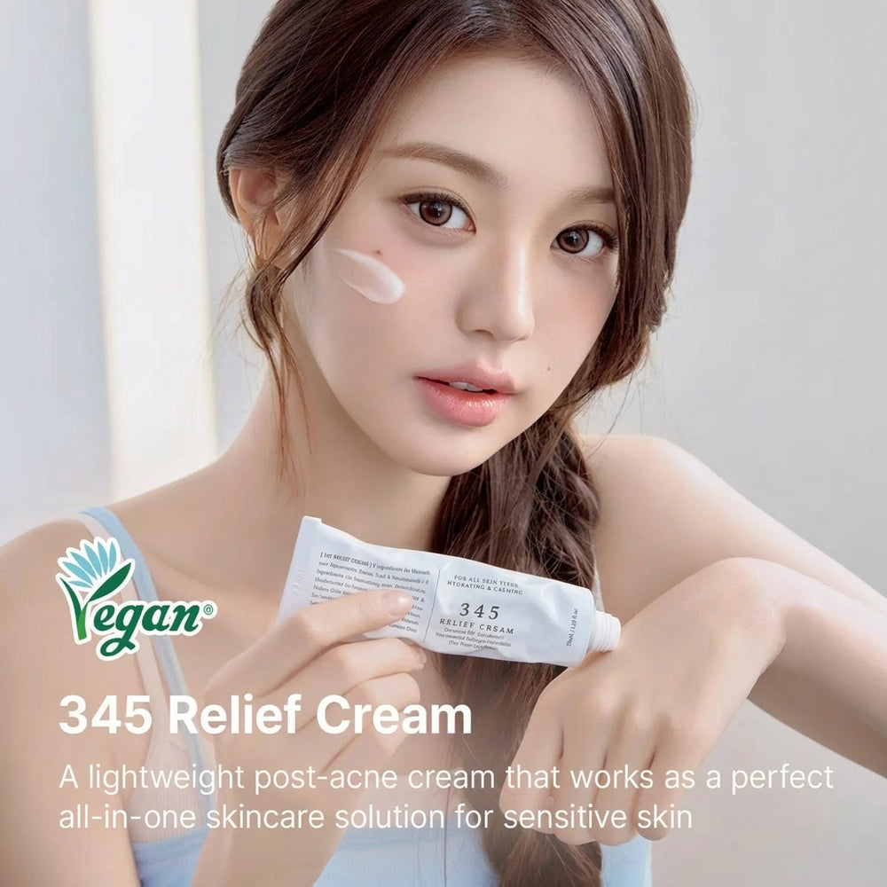 345 Relief Cream — Niacinamide & Ceramide NP for Sensitive & Blemish-Prone Skin
