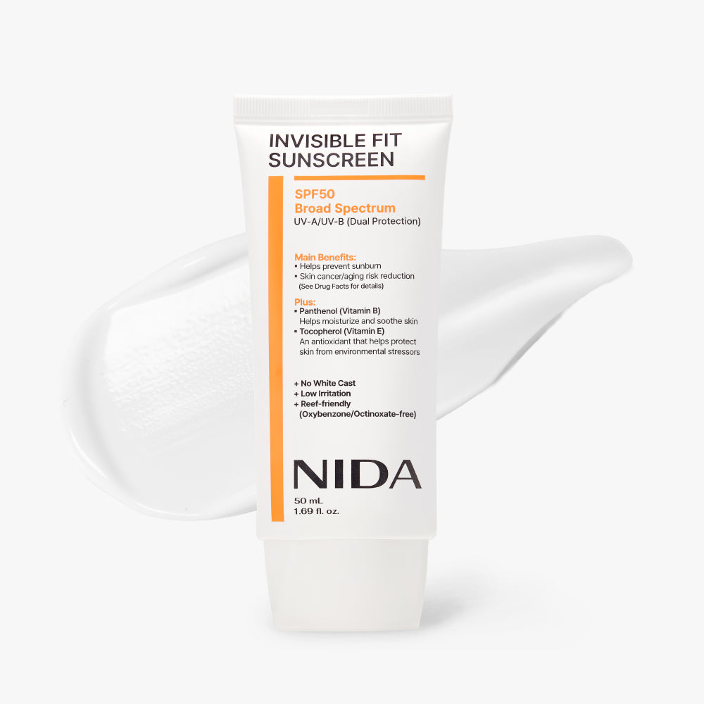 NIDA Invisible Fit Sunscreen SPF 50 for Face & Body – Lightweight UV Protection
