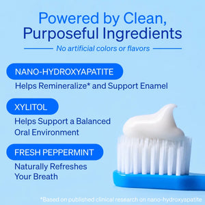10% Nano-Hydroxyapatite Toothpaste for Enamel Support, Teeth Whitening & Fresh Breath