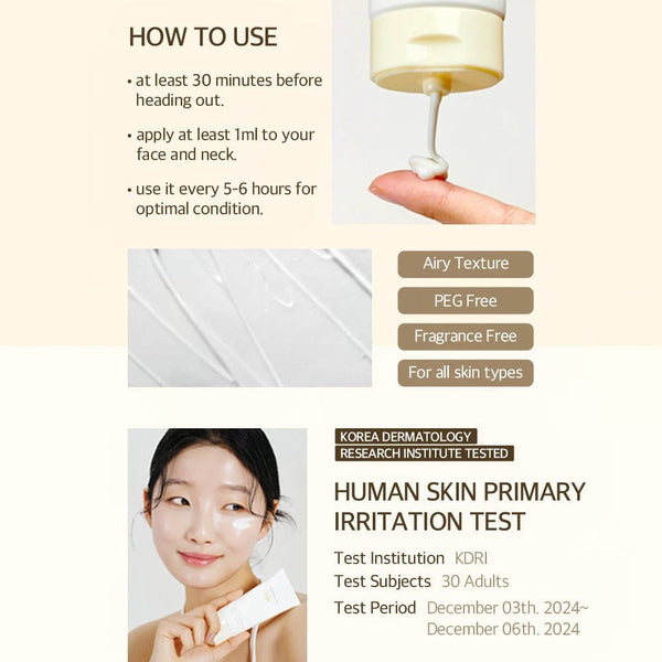 Bean Sunscreen Broad Spectrum SPF 50 with Soybean Extract for Sensitive Skin