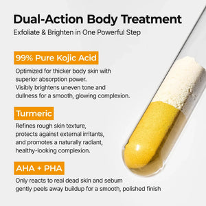 Kojic Acid Amber Face & Body Care Set with Turmeric for Dark Spots and Hyperpigmentation