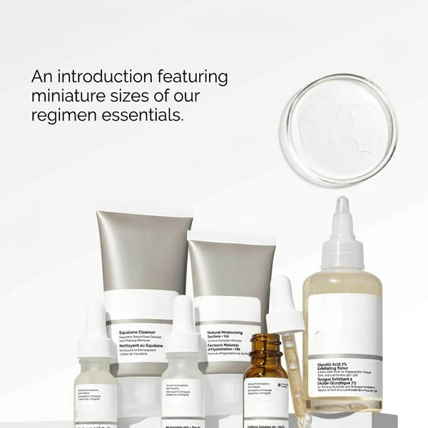 Mini Discovery Set with Cleanser, Toner, Serums and Moisturizer for Daily Routine
