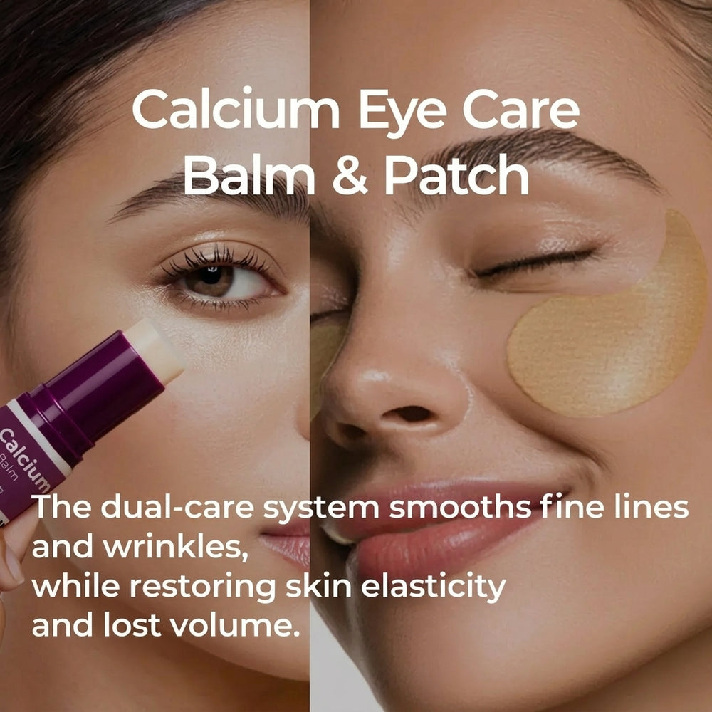 Calcium Volume Multi Balm and Eye Patch Set with Collagen Extract for Anti-Aging Care