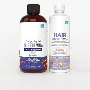 Advanced Hair Care Bundle – Daily Liquid Hair Formula 16 oz & Hair Growth Max Liposomal 15.22 oz