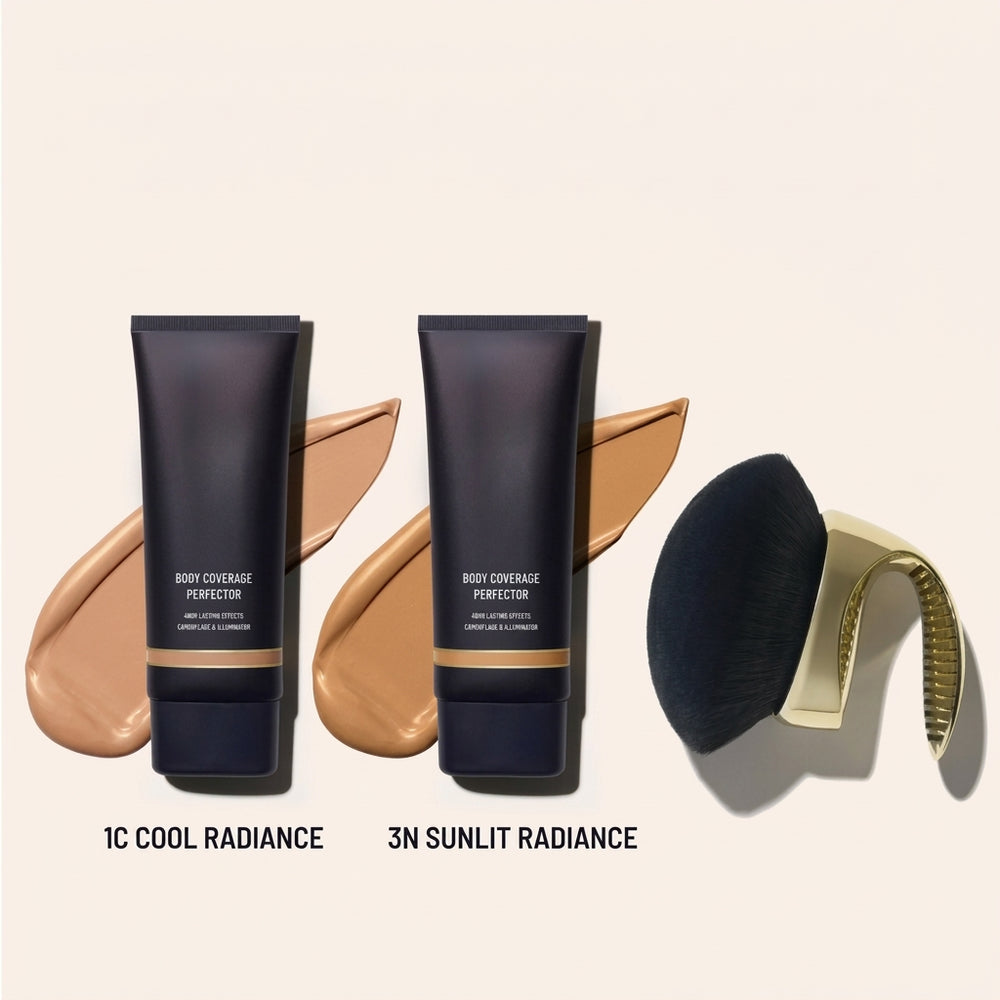 Body Coverage Perfector Twin Pack with X-Large Body Brush for Flawless Concealer Coverage
