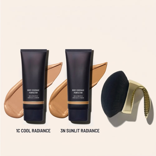 Body Coverage Perfector Twin Pack with X-Large Body Brush for Flawless Concealer Coverage