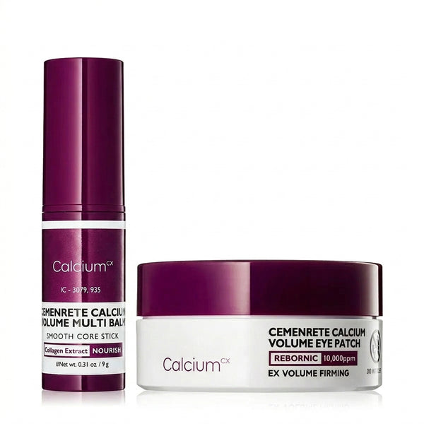 Calcium Volume Multi Balm and Eye Patch Set with Collagen Extract for Anti-Aging Care