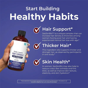 Advanced Hair Care Bundle – Daily Liquid Hair Formula 16 oz & Hair Growth Max Liposomal 15.22 oz