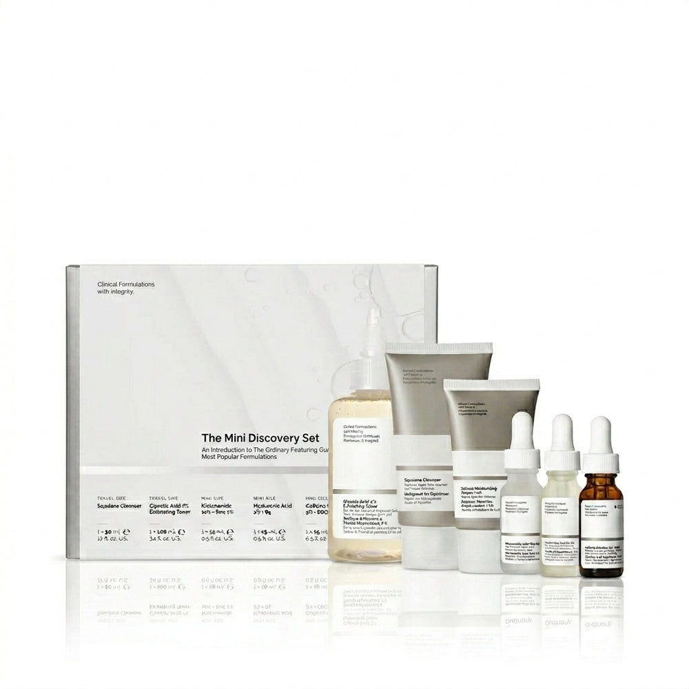 Mini Discovery Set with Cleanser, Toner, Serums and Moisturizer for Daily Routine
