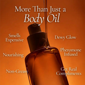Pheromone-Infused Body Oil with Jojoba & Squalane, Gourmand Scent