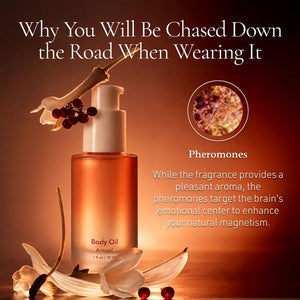 Pheromone-Infused Body Oil with Jojoba & Squalane, Gourmand Scent