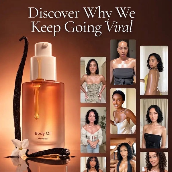 Pheromone-Infused Body Oil with Jojoba & Squalane, Gourmand Scent