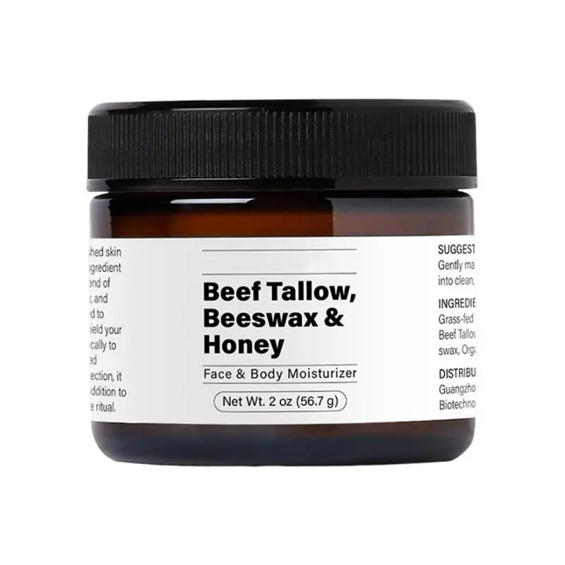Beef Tallow Beeswax and Honey Moisturizer featuring Organic Grass-Fed Formula