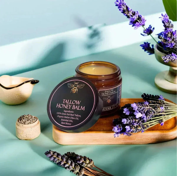 Tallow Honey Balm with Grass-Fed Beef Tallow, Olive Oil and Raw Honey