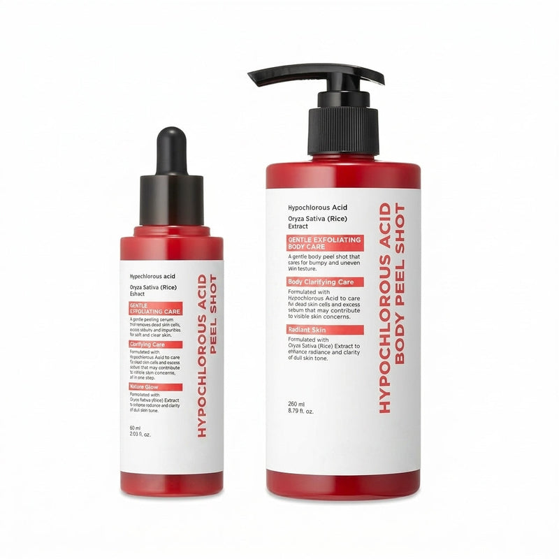 Hypochlorous Acid Peel Shot Duo with Panthenol for Exfoliation & Skin Texture