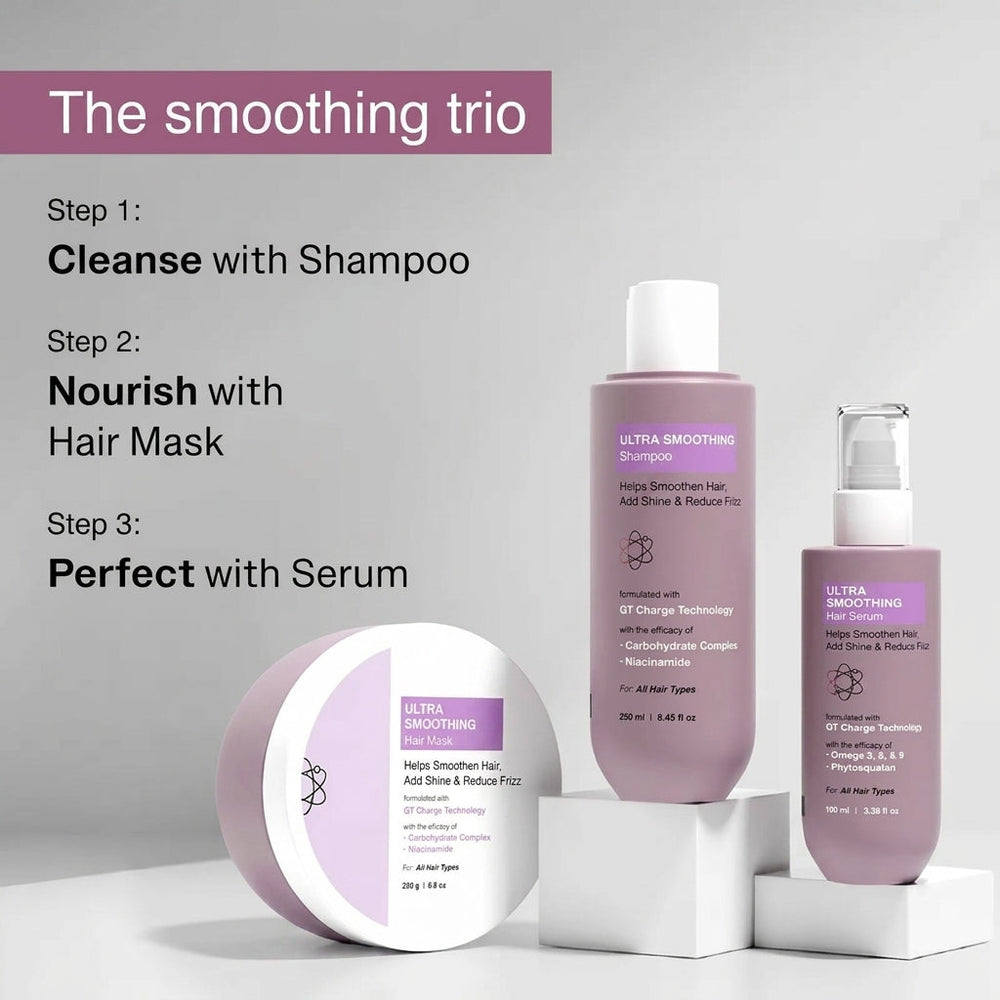 Ultra Smoothing Hair Trio with Niacinamide for Smoother, Frizz-Free Hair