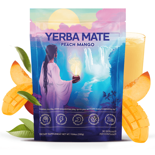 Yerba Mate Instant Tea Powder Lion's Mane, L-Theanine & Probiotics