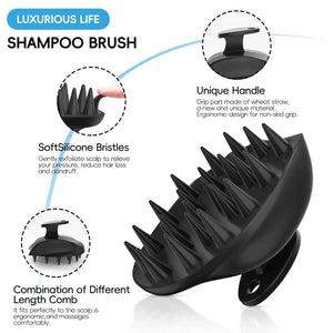 Silicone Bath Brush Set, Exfoliating Face, Back & Body Scrubber