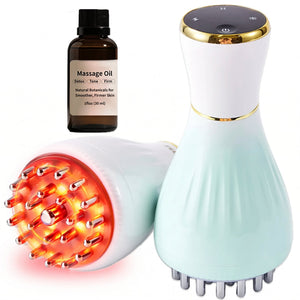 Handheld Body Massager with Heat, Vibration & Red Light, 12 Levels