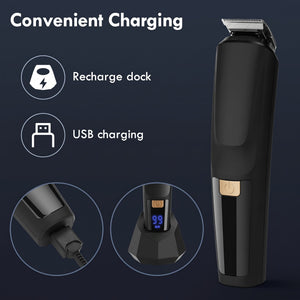 Beard/Hair Shaver for Men, All-in-One Grooming Kit with Trimmer