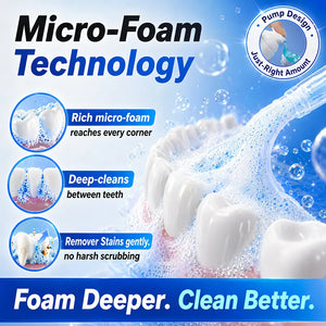 8X Niacinamide Foaming Toothpaste for Teeth Whitening, Stain Removal & Fresh Breath