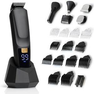 Beard/Hair Shaver for Men, All-in-One Grooming Kit with Trimmer