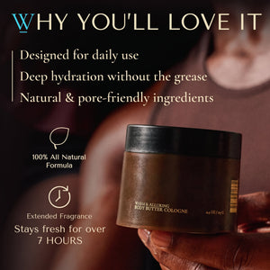 Reign Cologned Body Butter with Shea, Jojoba & Coconut, Nautical