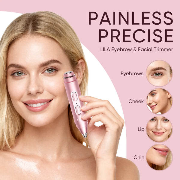 2 in 1 Facial & Eyebrow Hair Trimmer for Women, LED, Painless