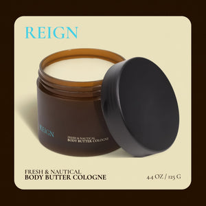 Reign Cologned Body Butter with Shea, Jojoba & Coconut, Nautical