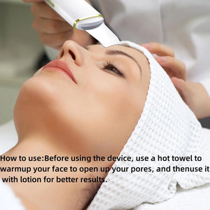 Rechargeable Ultrasonic Skin Scrubber with Vibration Massage, USB