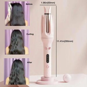Automatic Hair Curling Iron, Negative Ion Rotating Curl Wand, 4 Heat