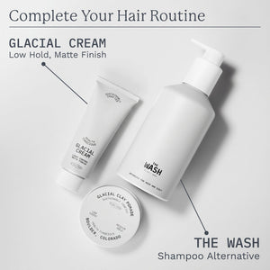 Glacial Hair Clay Pomade with Shea, Medium Hold, Low Shine