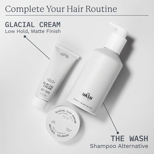 Glacial Hair Clay Pomade with Shea, Medium Hold, Low Shine